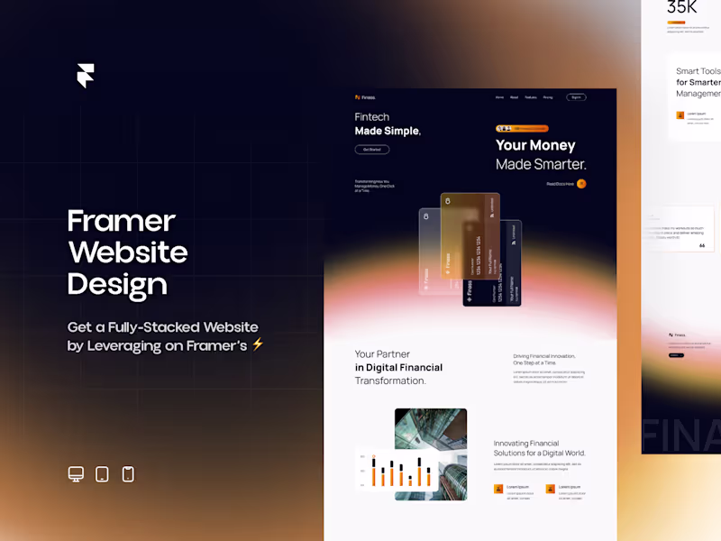 Cover image for I will create a Tech Website with Framer