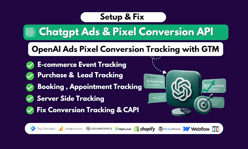 Cover image for setup or fix OpenAI Ads pixel ChatGPT ads conversion tracking