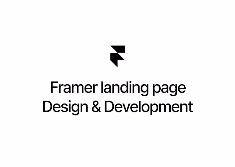 Cover image for Framer landing page Design/Developmant