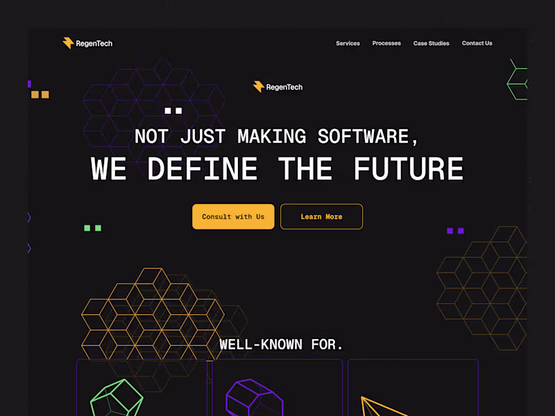 Cover image for Web Design for Regentech