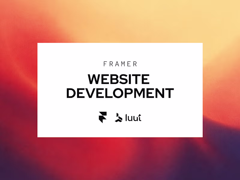 Cover image for Framer Website Development - Figma to Framer