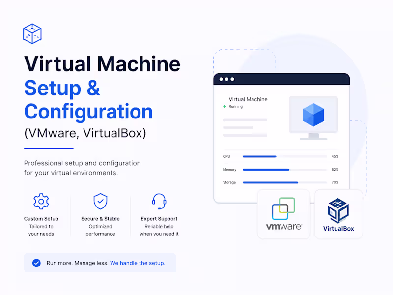 Cover image for Virtual Machine Setup & Configuration (VMware, VirtualBox)
