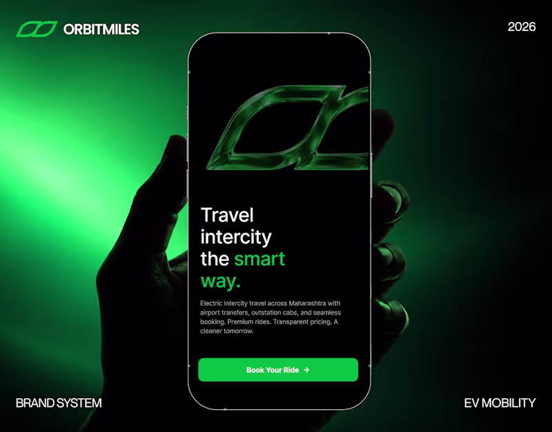 Cover image for Orbitmiles: Premium Taxi Service · UX/UI & Branding