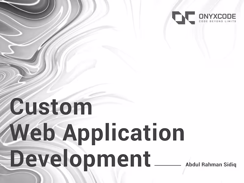 Cover image for Custom Web Application Development