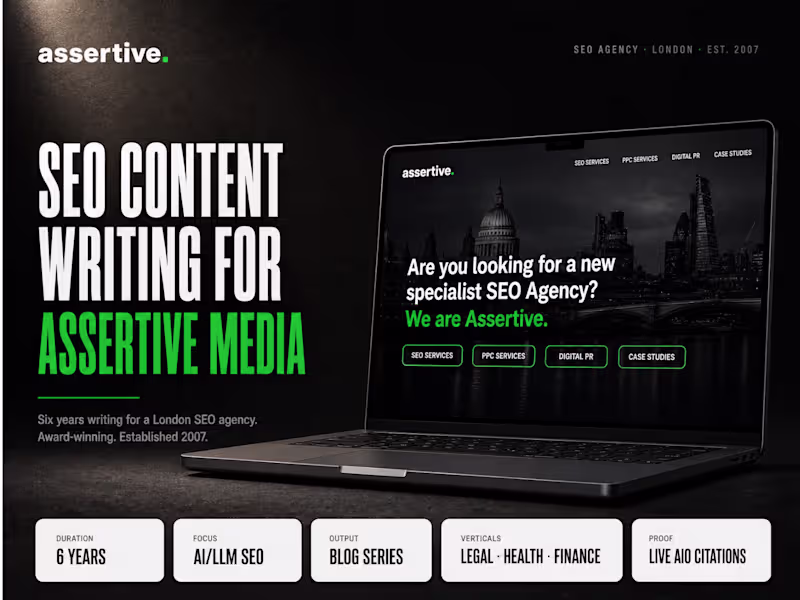 Cover image for SEO Content Development for Assertive Media