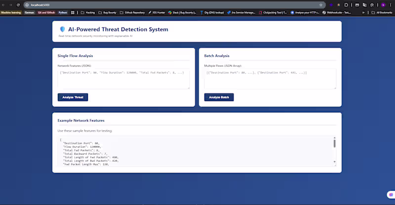 Cover image for Developed an AI threat detection