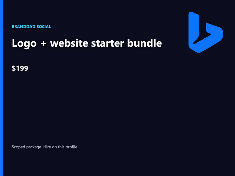 Cover image for Logo + website starter bundle