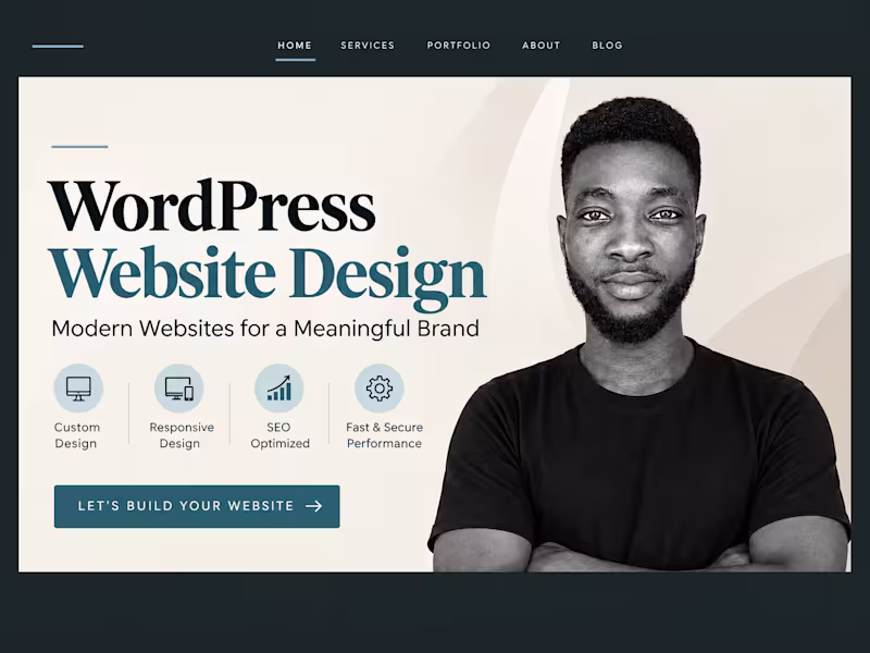 Cover image for You will get professional WordPress website design landing page