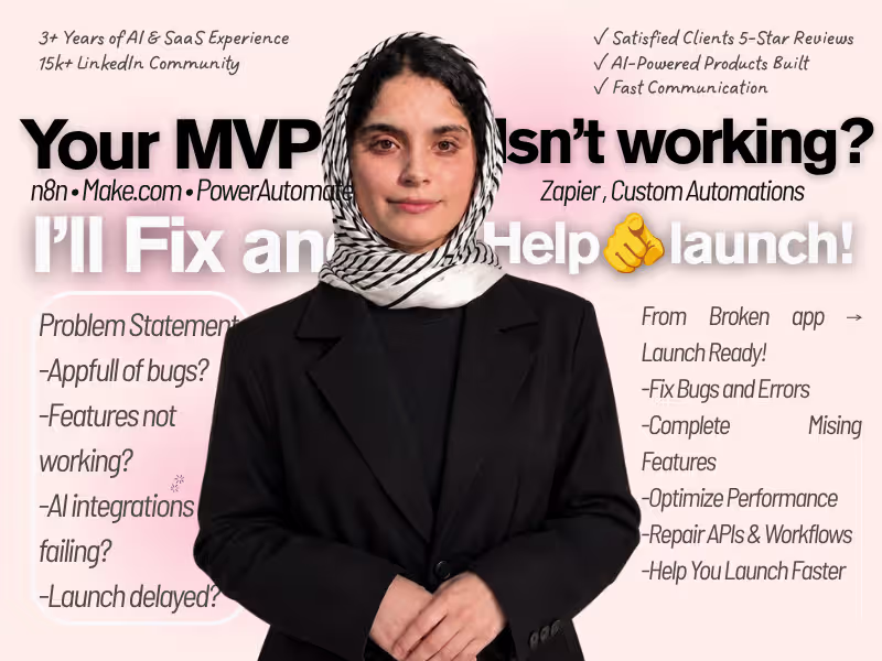Cover image for AI SaaS Rescue | Fix Bugs, Complete Features & Launch
