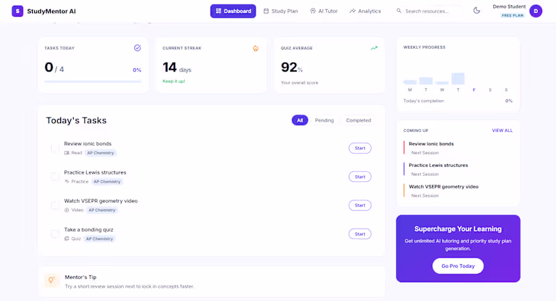 Cover image for Built StudyMentor — an AI-powered