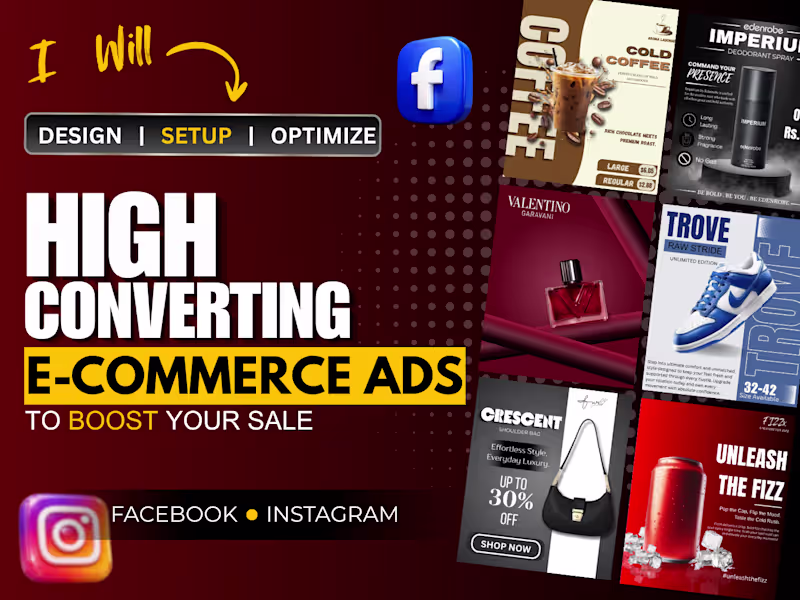 Cover image for E-Commerce Ad Design for Facebook & Instagram