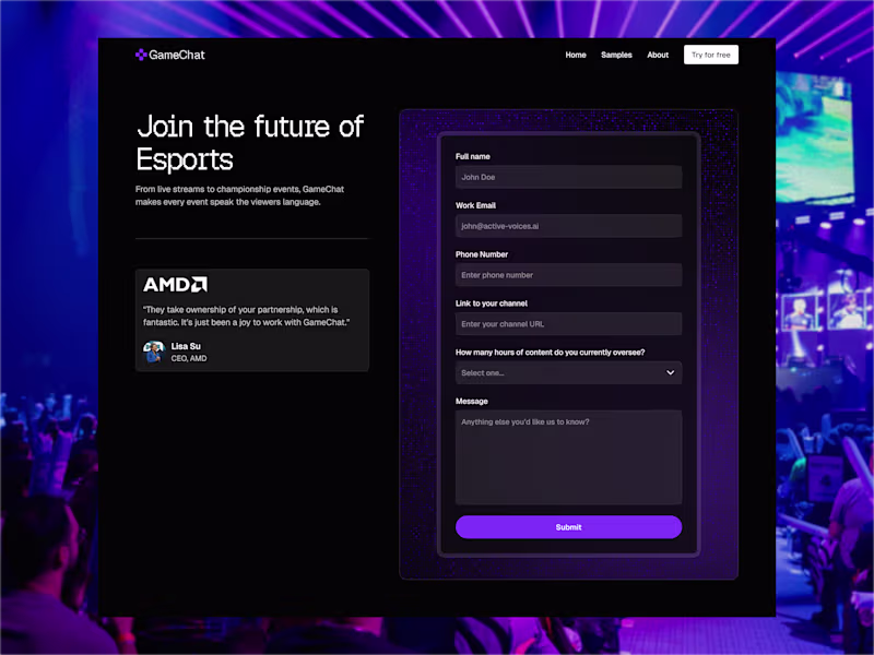 Cover image for Streamline Your Esports Team's AI Translation Contact Page