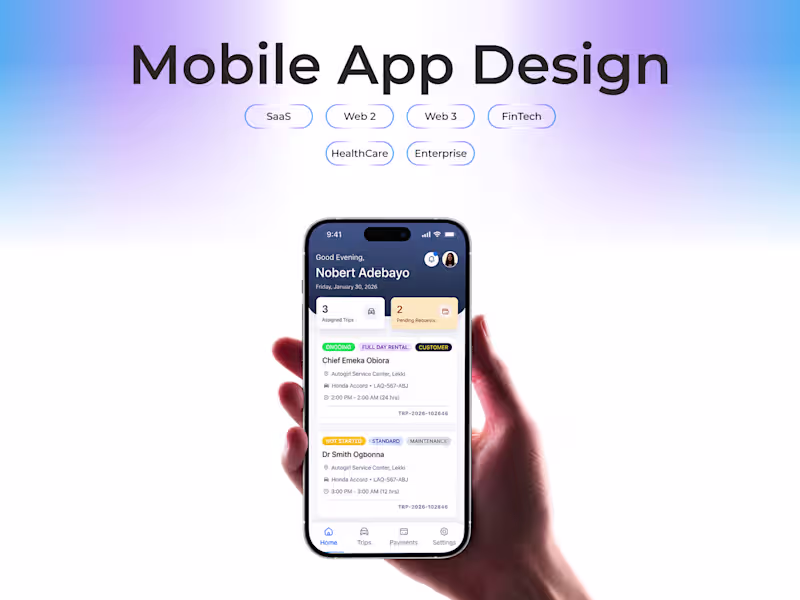 Cover image for Mobile App UI/UX Design