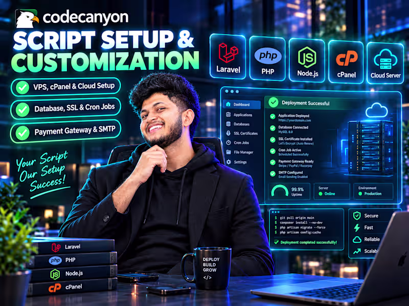 Cover image for CodeCanyon Script Installation, Server Setup & Customization