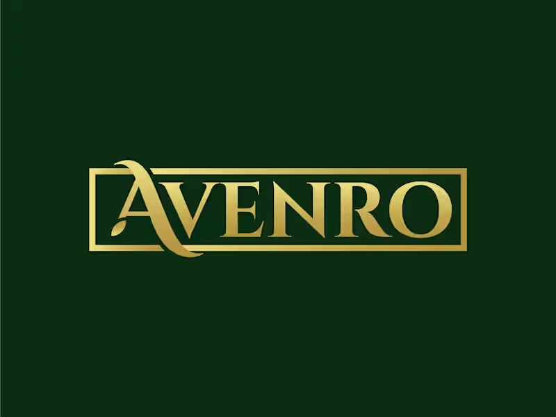 Cover image for "Avenro" luxury logo  design