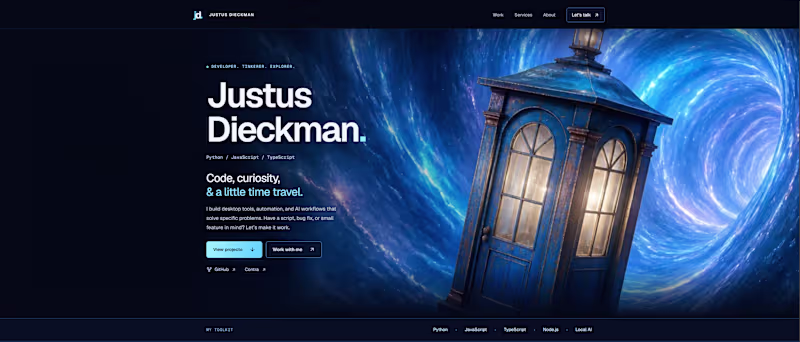 Cover image for Blue Box Code — developer portfolio site