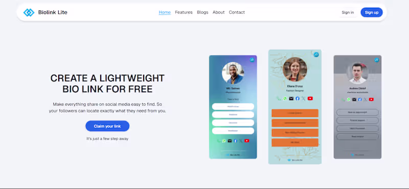 Cover image for Biolink Lite Bio Link Profile Development