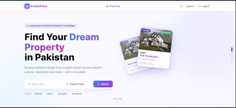 Cover image for EstateFlow — Real Estate Listing