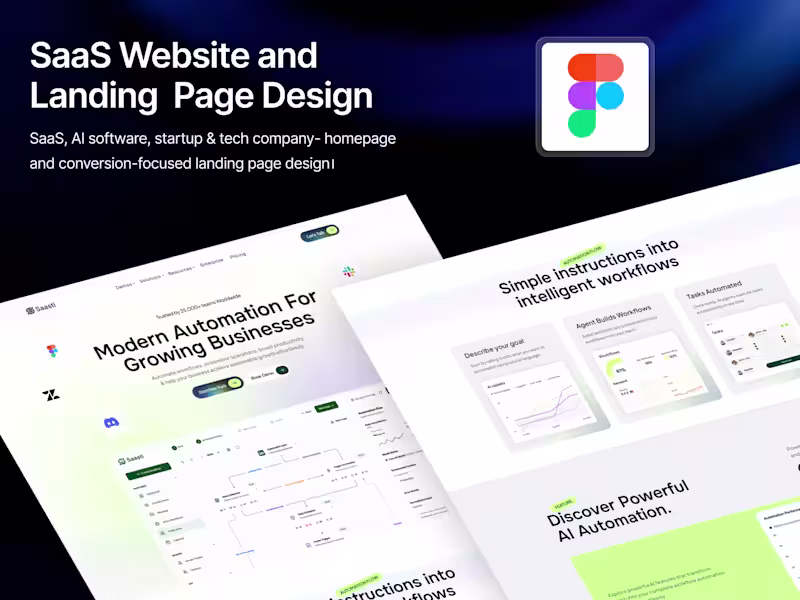 Cover image for SaaS Website and Landing Page Design
