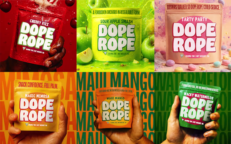 Cover image for Dope Rope is a character-driven cannabis brand built to stan...