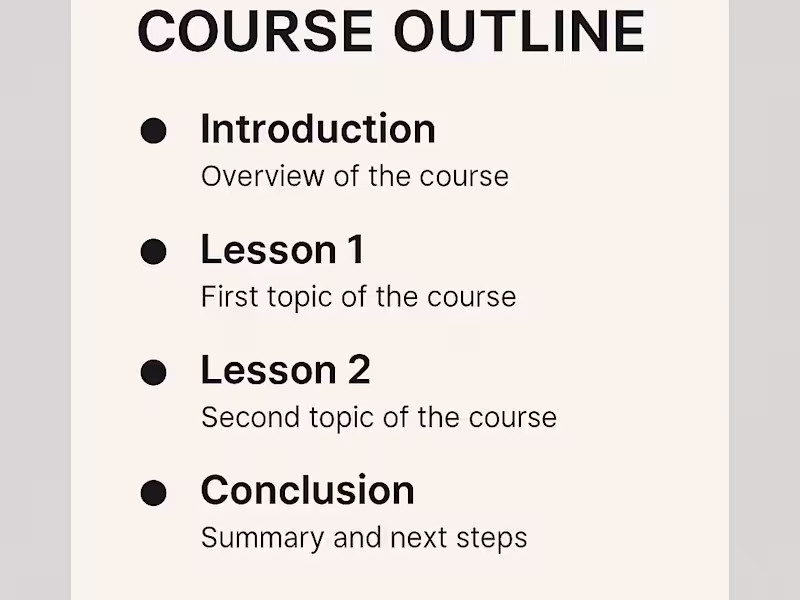 Cover image for Higher Education Course Outline