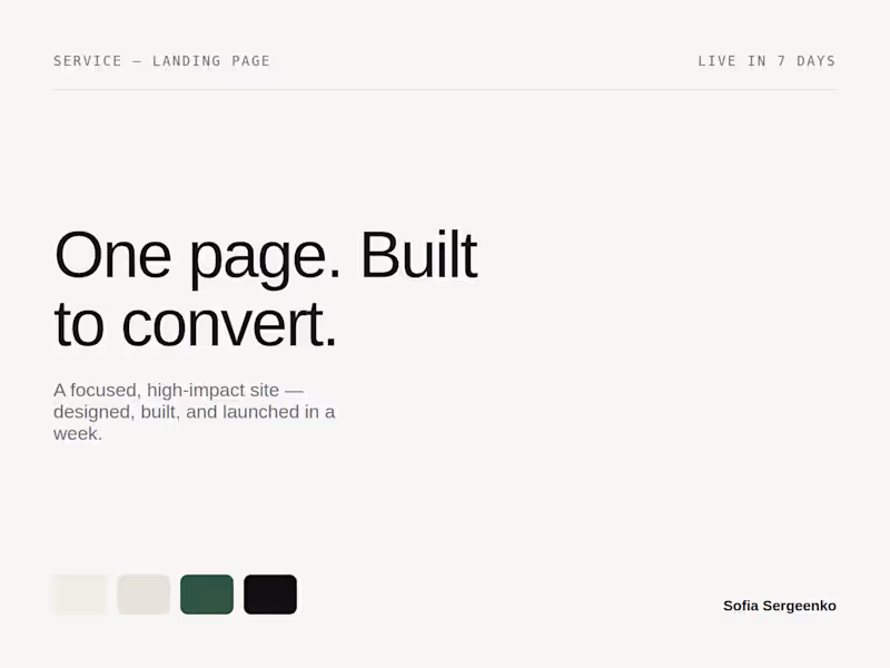 Cover image for Landing Page