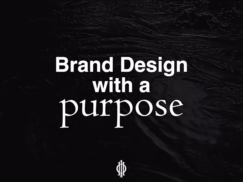 Cover image for Brand design with a purpose.