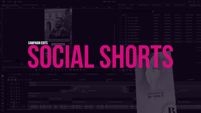Cover image for Social Shorts & Campaign Edits