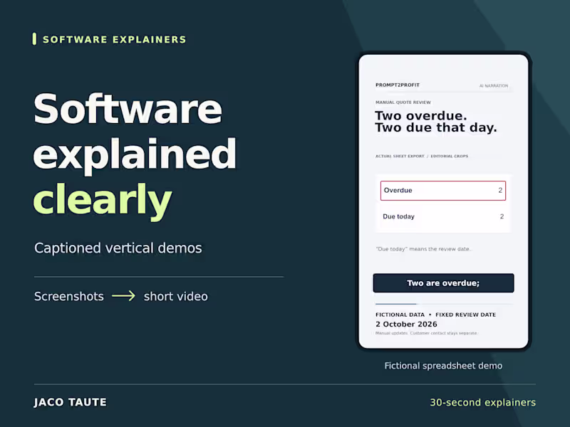 Cover image for 2D animated explainers & captioned software/social clips
