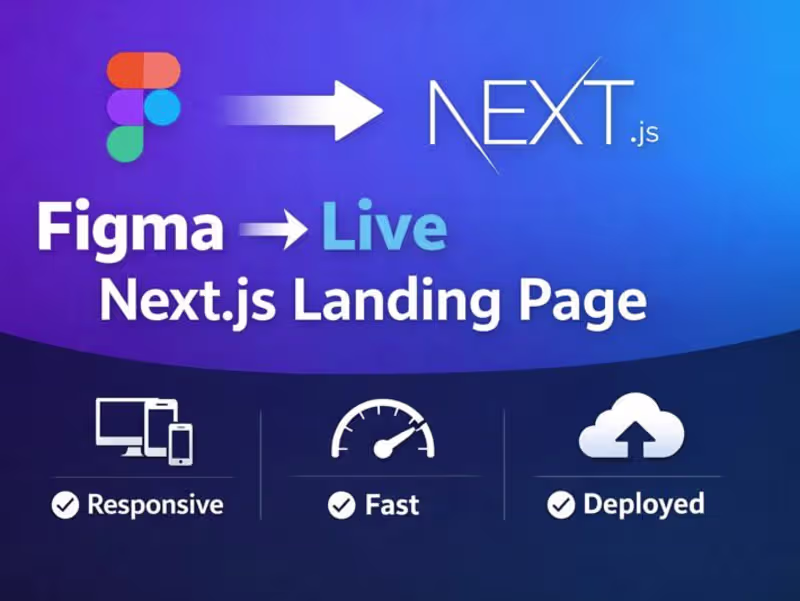 Cover image for converting landing page in next js from figma