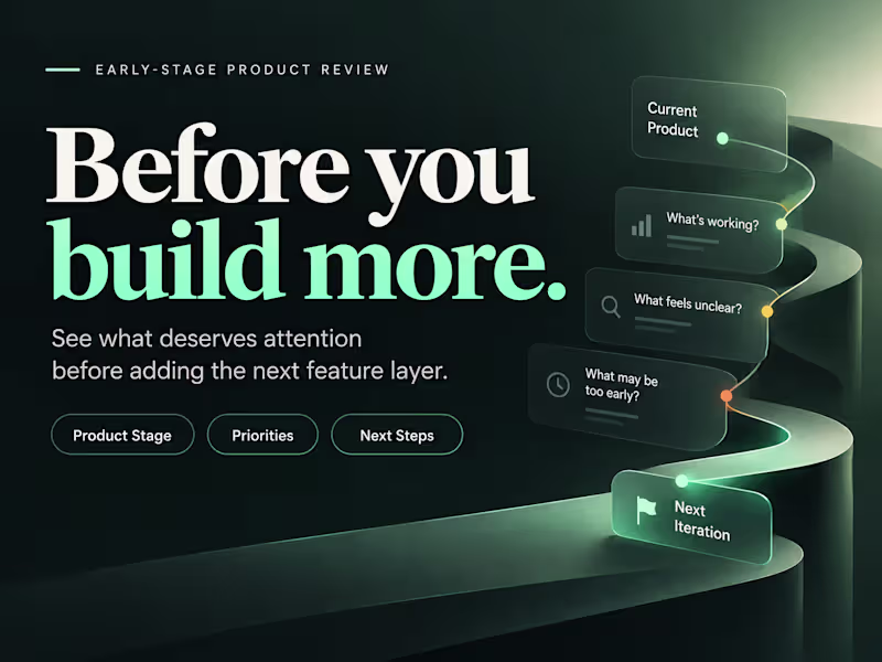 Cover image for Early-Stage Product Review