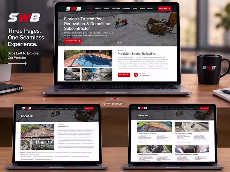 Cover image for Superior Waterblasting: Brand Identity & Website