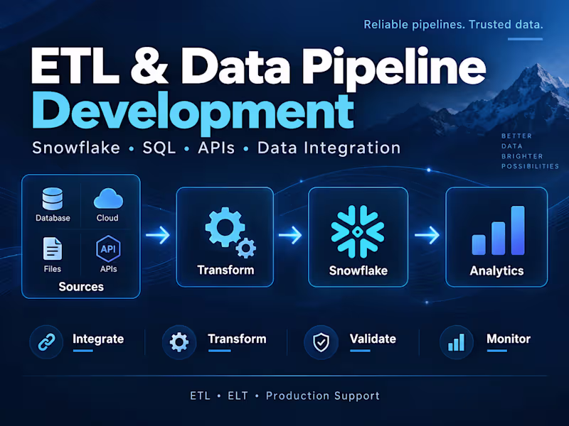 Cover image for ETL & Data Pipeline Development