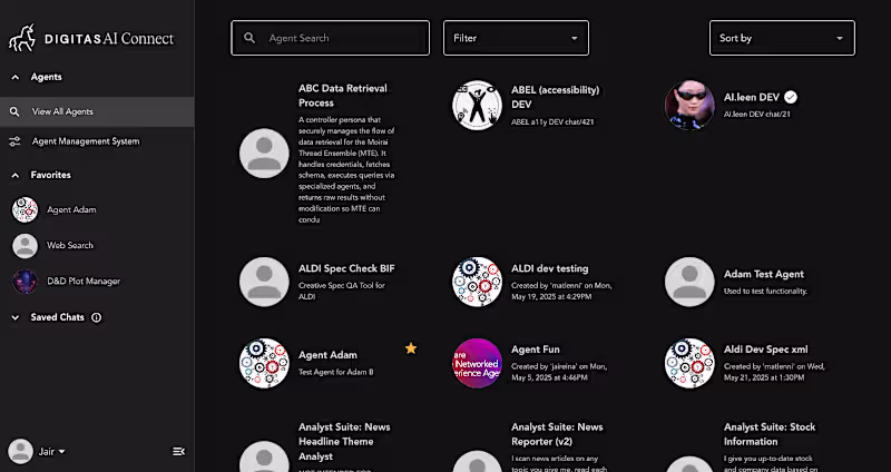 Cover image for Front-End Development for Digitas AI Platform