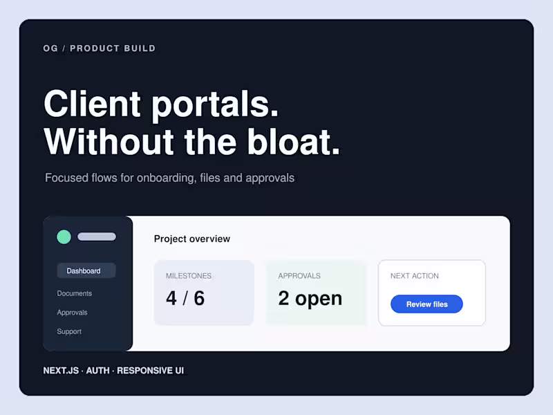 Cover image for Custom Client Portal or Business Web App