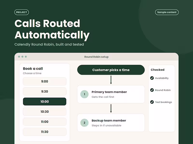 Cover image for Calendly Round Robin Scheduling Setup