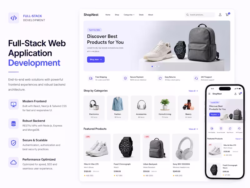 Cover image for Full-Stack Web Application Development