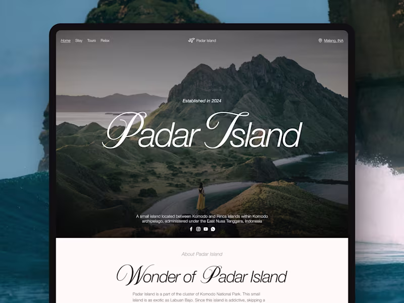 Cover image for Padar Island Travel Agency Website Design