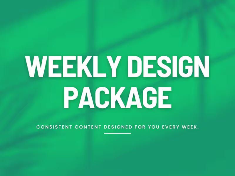 Cover image for Weekly Social Media Design Package