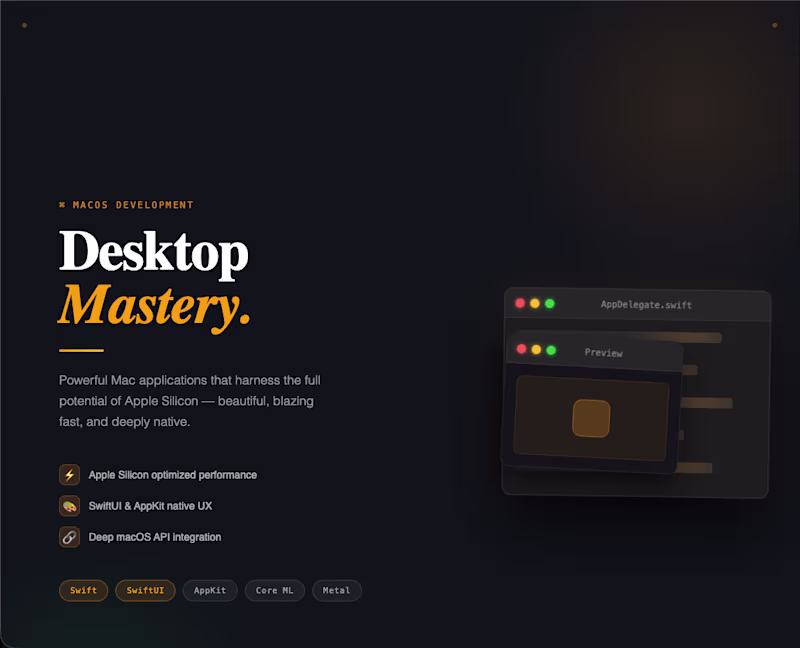 Cover image for macOS app Development