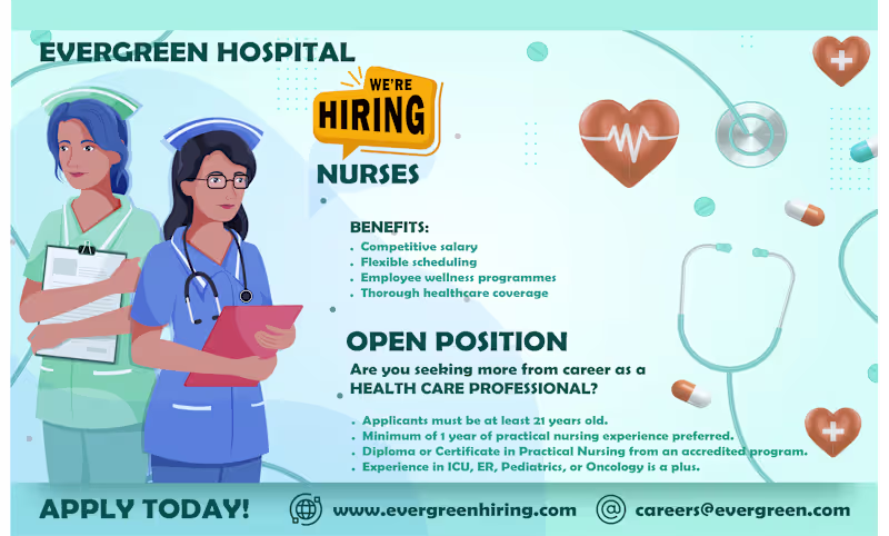 Cover image for Staff Recruitment for EVERGREEN HOSPITAL