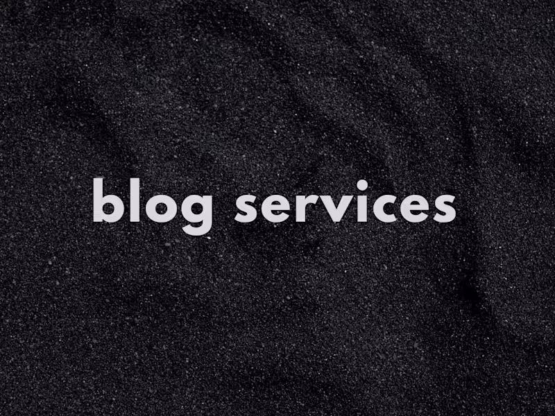 Cover image for Blog Services