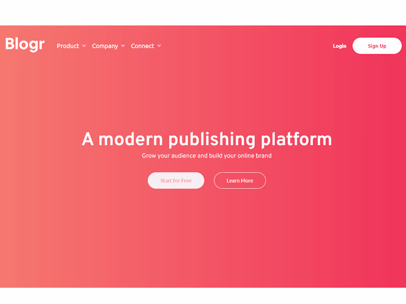 Cover image for Blogr Page