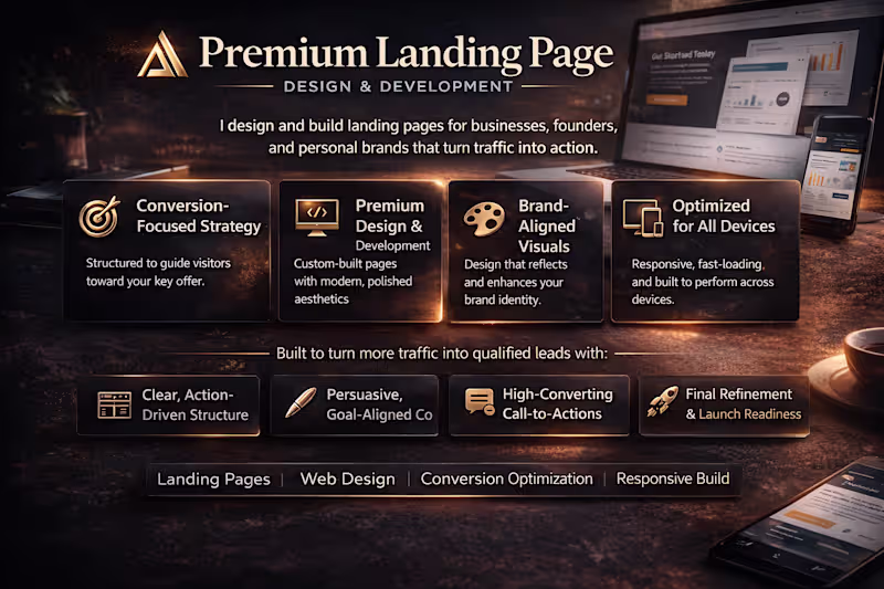 Cover image for Premium Landing Page Design & Development