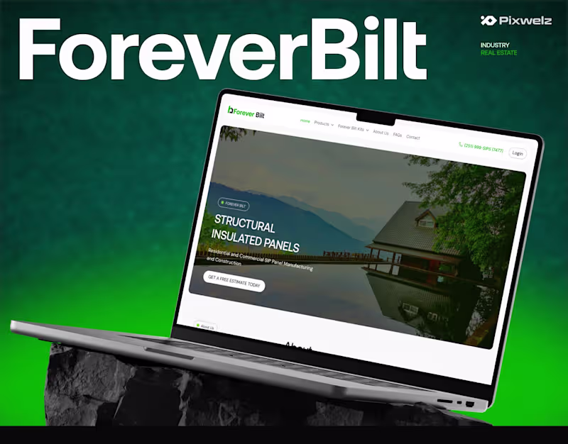 Cover image for Forever Bilt | SIP Construction Website | Pixwelz