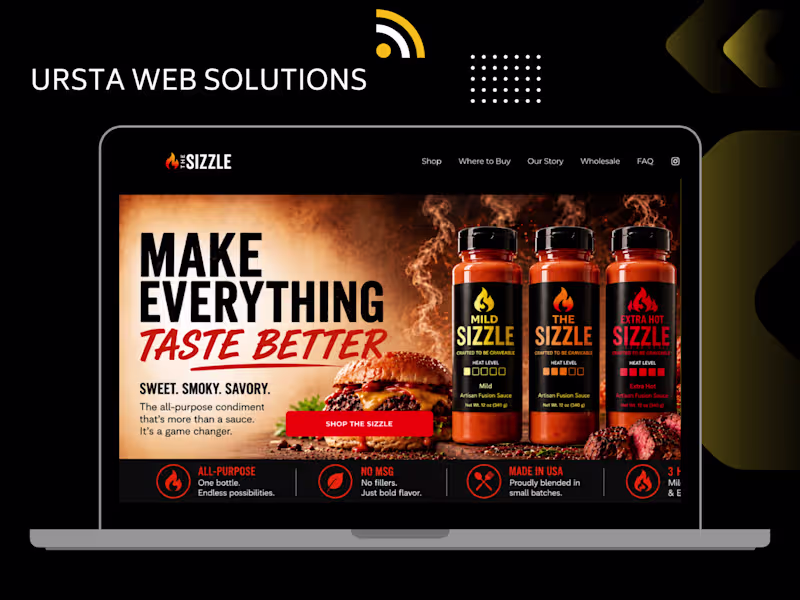 Cover image for Custom Ecommerce Build for The Sizzle
