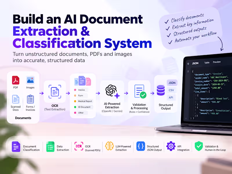 Cover image for Build an AI Document Extraction & Classification System