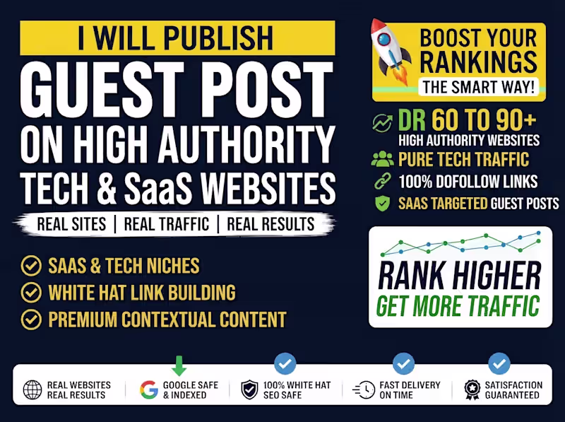 Cover image for High DA Tech & SaaS USA Guest Post | Pure Tech Traffic 