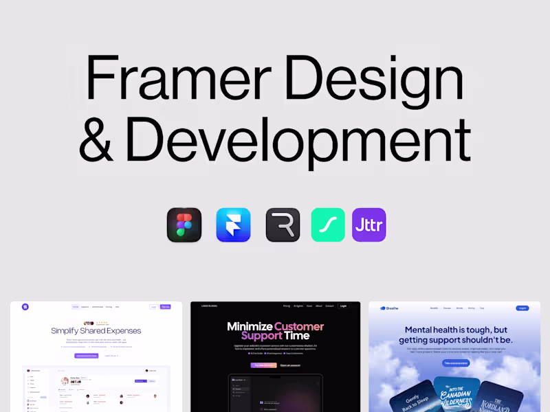 Cover image for Framer Landing Page (Design + Development)