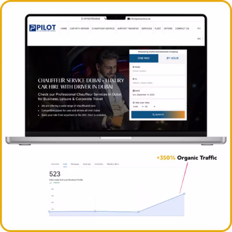 Cover image for Pilot and Car is a premier limousine and chauffeur service p...
